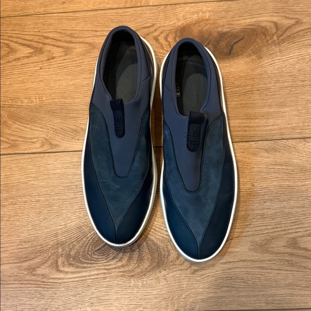 Wolf & Shepherd Men's Blue Slip-On Sneakers
